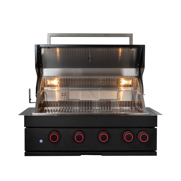 Barbacoa SUNG4B-BK de 4 quemadores para encastrar