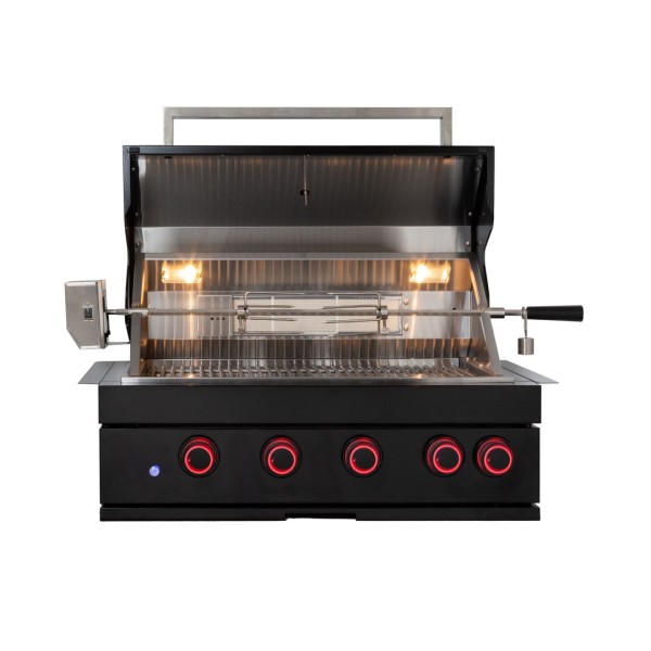 Barbacoa SUNG4B-BK de 4 quemadores para encastrar
