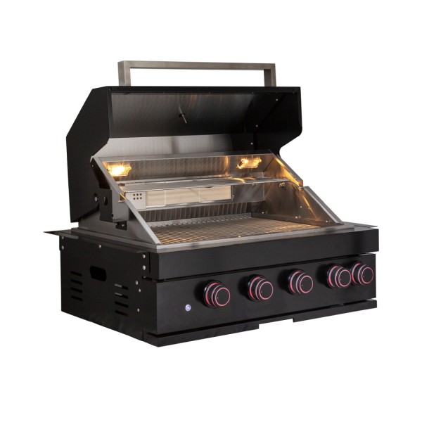 Barbacoa SUNG4B-BK de 4 quemadores para encastrar