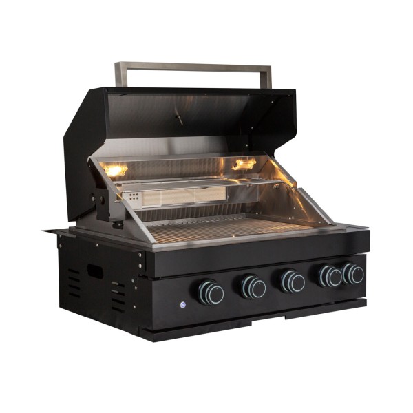 Barbacoa SUNG4B-BK de 4 quemadores para encastrar