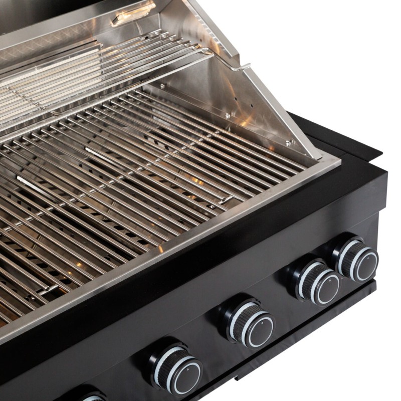 Barbacoa SUNG4B-BK de 4 quemadores para encastrar
