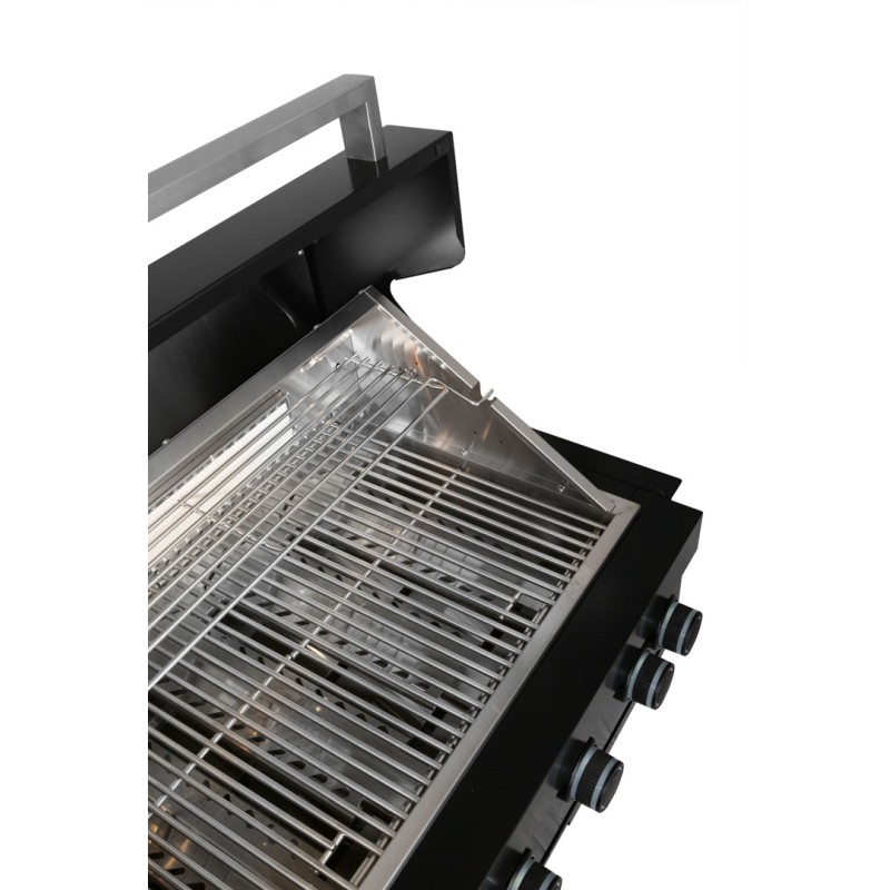 Barbacoa SUNG4B-BK de 4 quemadores para encastrar