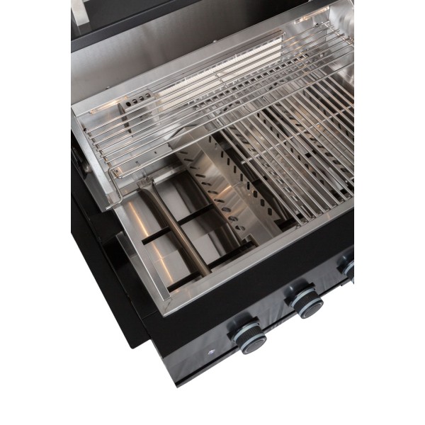 Barbacoa SUNG4B-BK de 4 quemadores para encastrar