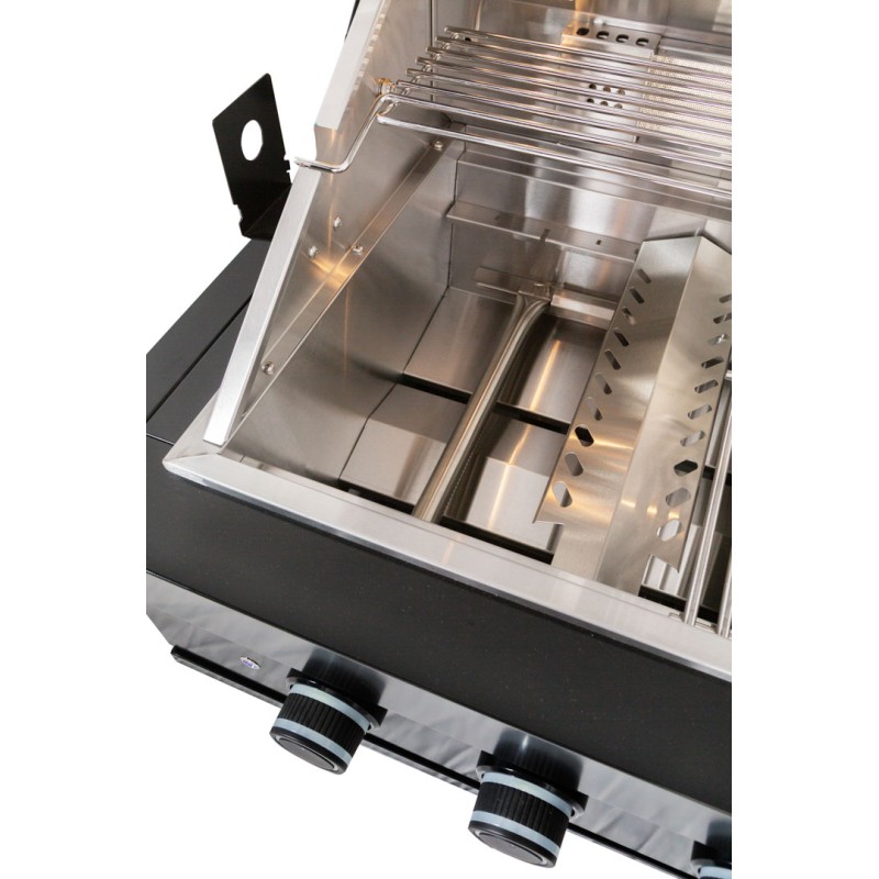 Barbacoa SUNG4B-BK de 4 quemadores para encastrar