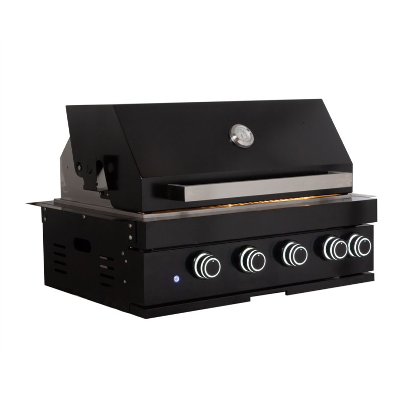 Barbacoa SUNG4B-BK de 4 quemadores para encastrar