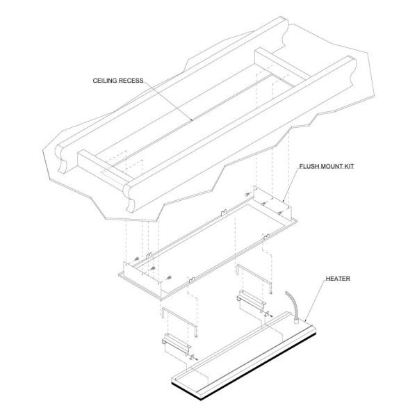 Kit de empotrar Heatstrip Indoor 2400