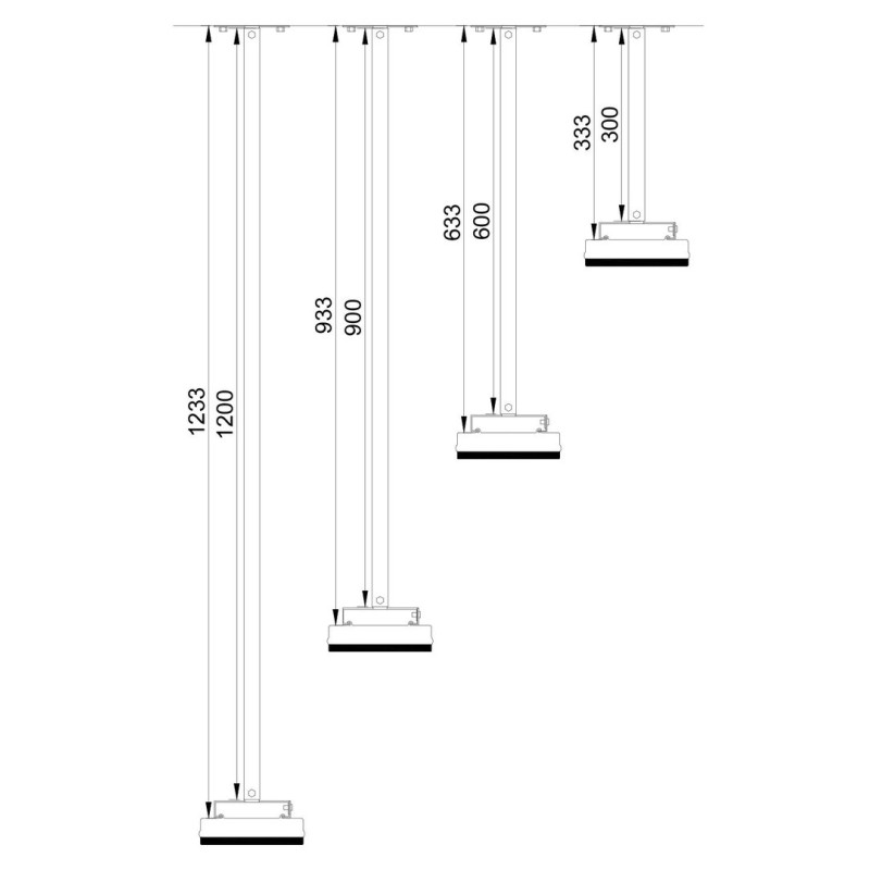 Kit de extensión de montaje 1200 mm Heatstrip Intense