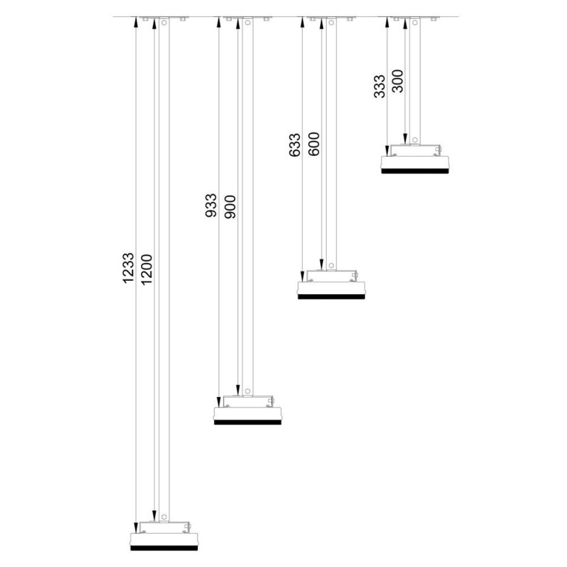 Kit de extensión de montaje 1200 mm Heatstrip Elegance