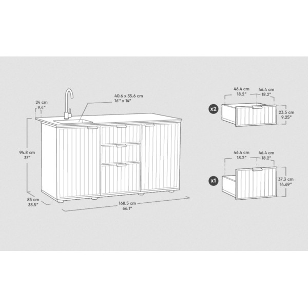 Mueble Compact Keter Outdoor Kitchen