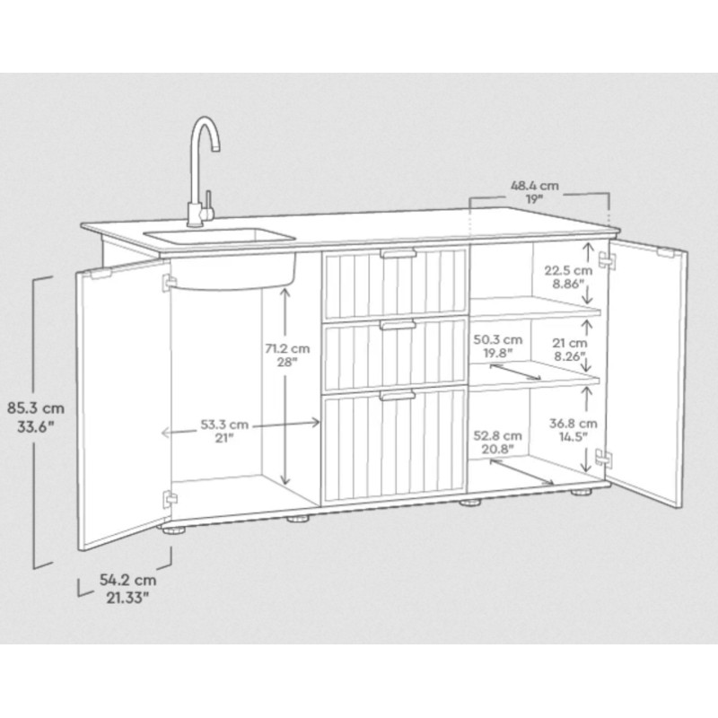 Mueble Compact Keter Outdoor Kitchen