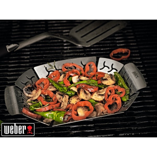 Cesta grande de acero inoxidable para hortalizas Weber Original