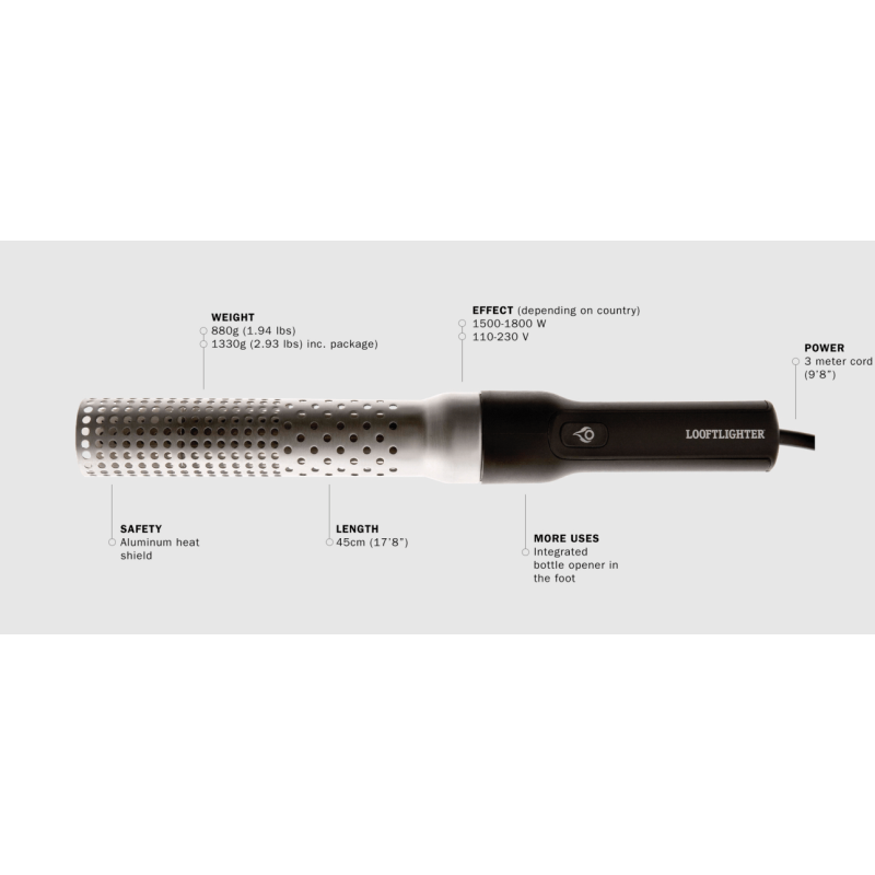 Looftlighter Encendedor ultra rápido para Barbacoas y Chimeneas