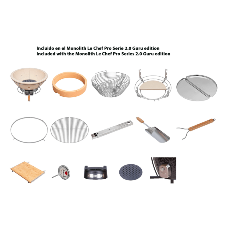 Kamado Monolith Le Chef Pro Series 2.0 Guru Edition