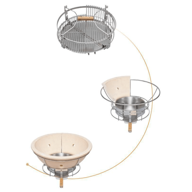 Kamado Monolith Le Chef Pro Series 2.0 Burdeos con Pies