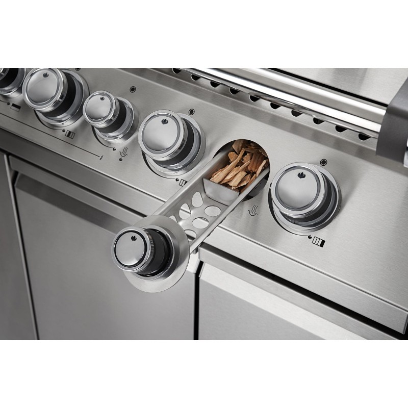 bandeja integrada para ahumar con astillas de madera