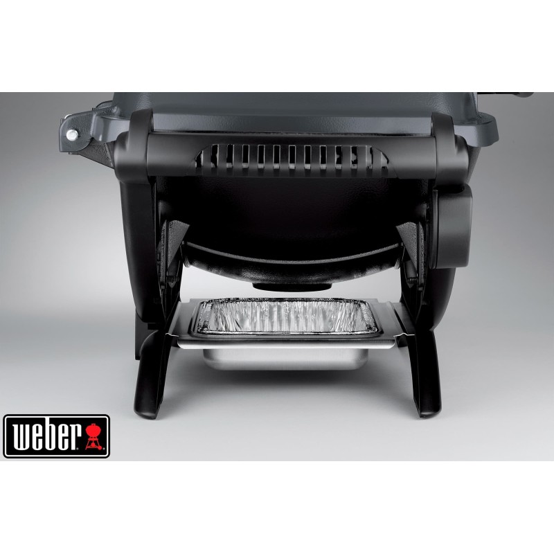 Barbacoa Weber® Q 1400 Dark grey con mesas lateales y soporte