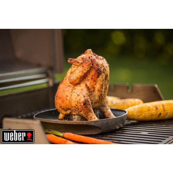 Soporte para pollos con vaso Weber Style