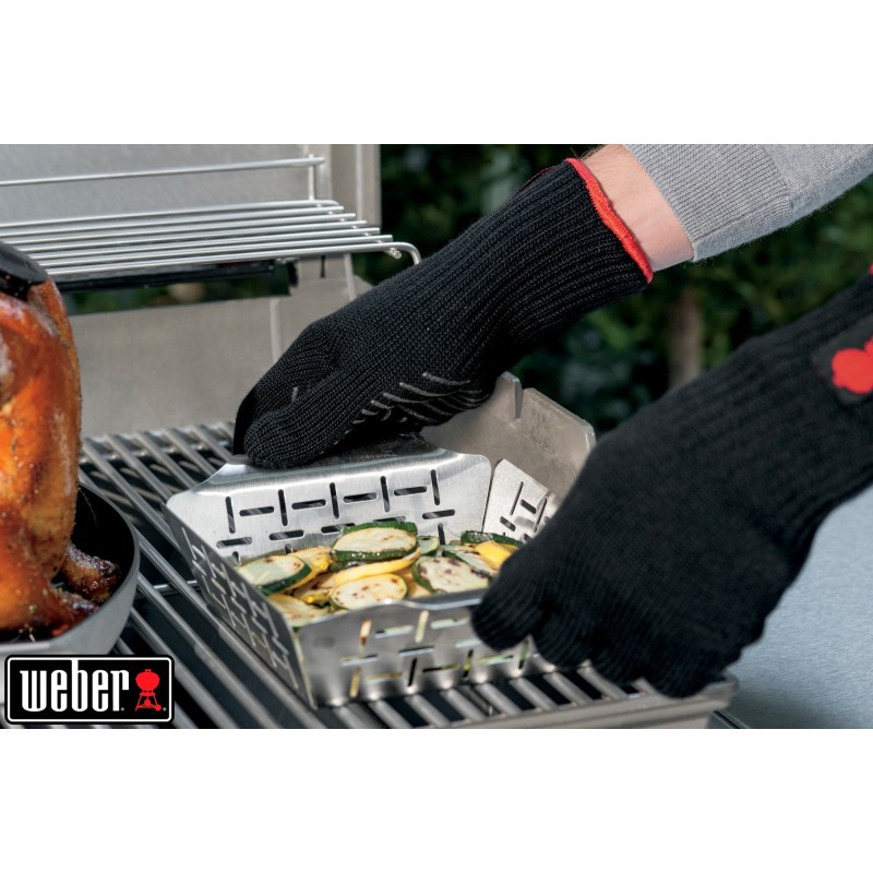 guantes y cesta weber
