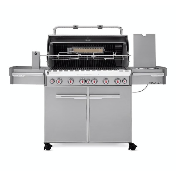 asador giratorio con quemador infrarrojo trasero