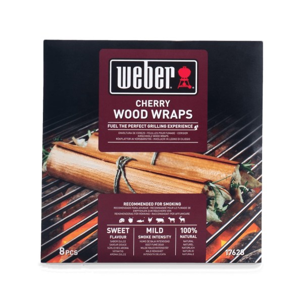 Pack 8 Wraps de madera de cerezo para ahumar Weber