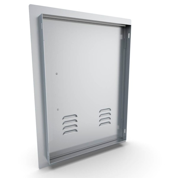 puerta izquierda de acero inoxidable