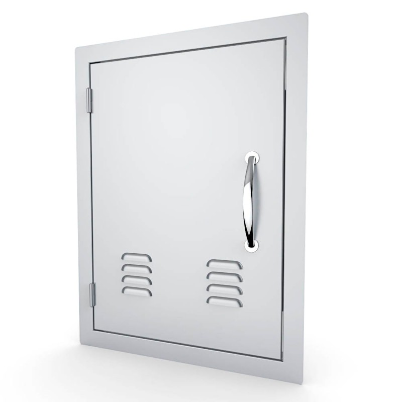 Puerta vertical ventilada izquierda