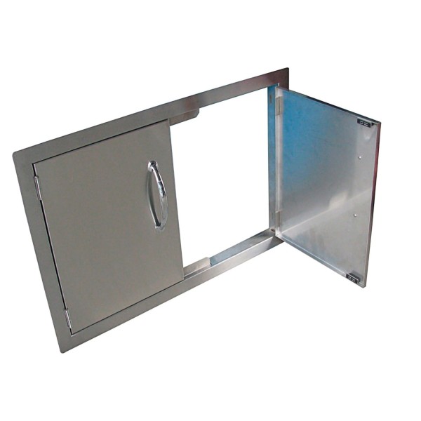 puerta de cocina de acero inoxidable