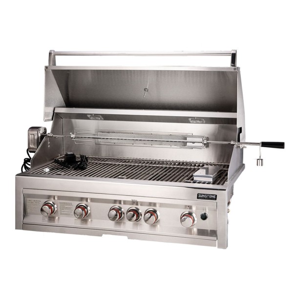 Barbacoa SUN5B-IR de 5 quemadores para encastrar Acero Inoxidable