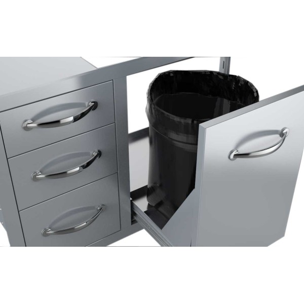 Cajonera triple + cajón botella gas o cubo basura