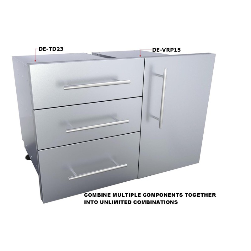 Puerta vertical Derecha con módulo cerrado Designer Series