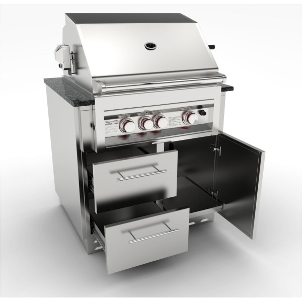Módulo Inox. para barbacoa gas 3 quemadores
