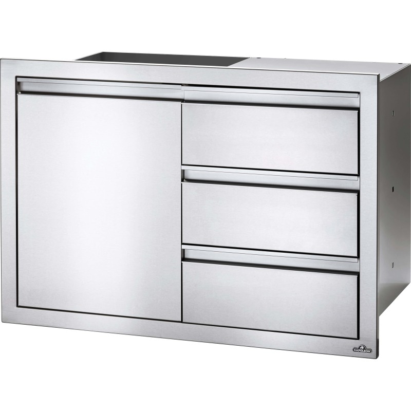 cajón triple con puerta lateral