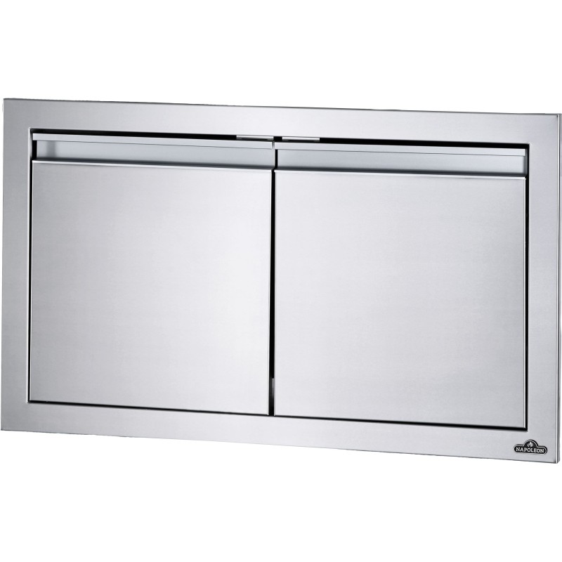 puerta doble de acero inoxidable