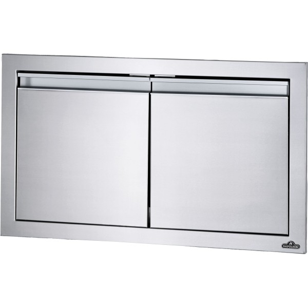 puerta doble de acero inoxidable